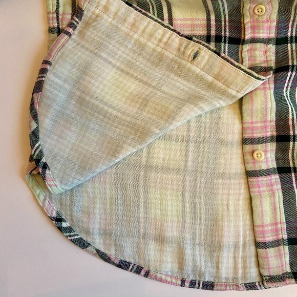 🆕 J. Crew Womens's Plaid Classic-Fit Flannel Shirt in Soft Mint Tartan - Picture 7 of 11